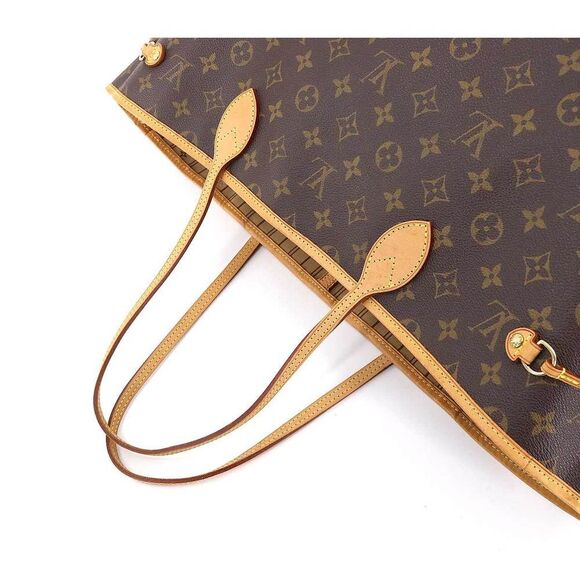 Louis Vuitton Monogram Neverfull GM Tote Bag Brown Gold Hardware - Picture 4 of 8